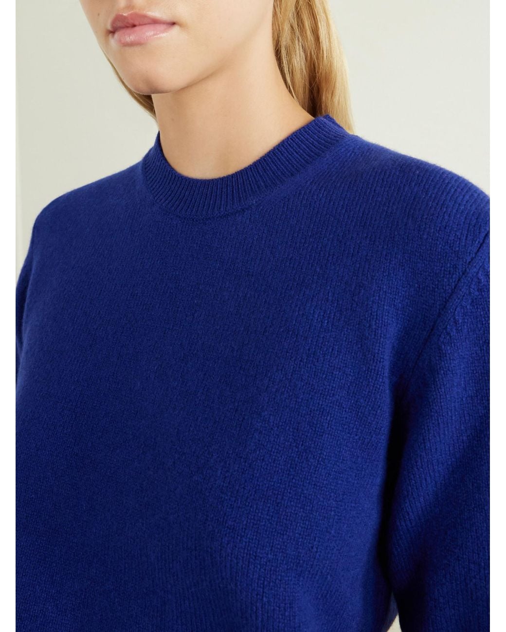 &Daughter Blue Simple Wool Sweater