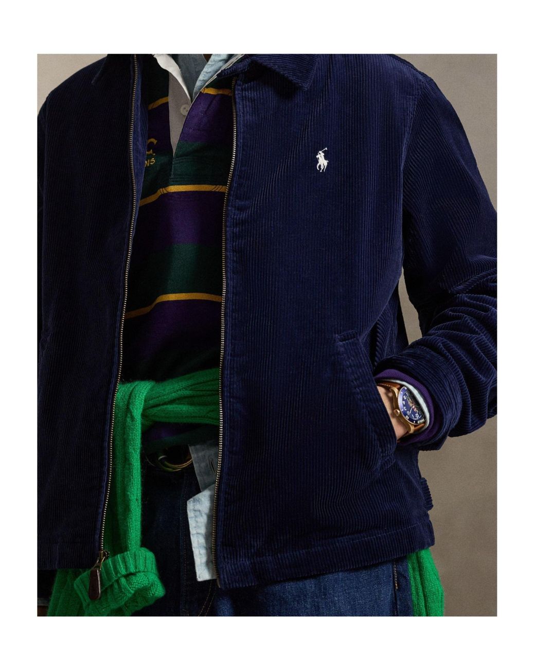 Polo Ralph Lauren Blue Lightweight Windproof Outerwear for men