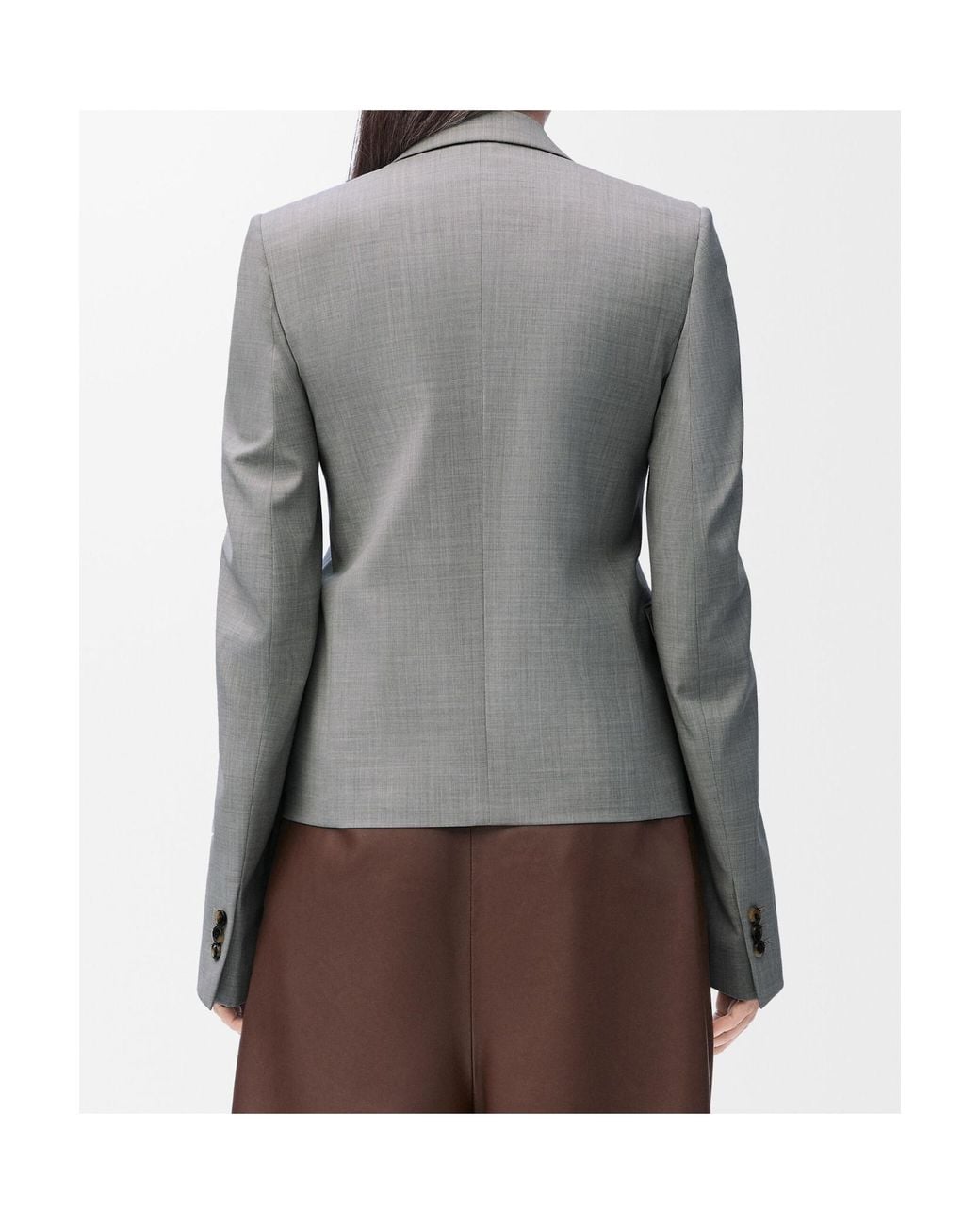 Loewe Gray Single-Breasted Tailored Blazer