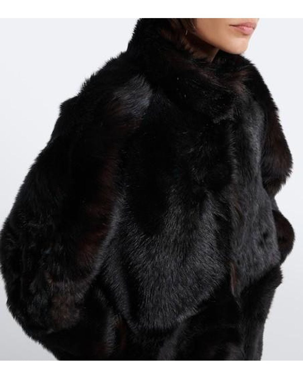 Nour Hammour Black Soft Wool Coat
