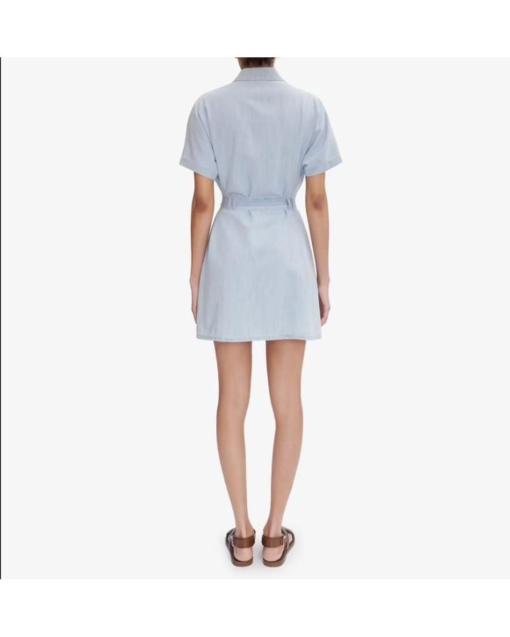 A.P.C. Blue Suzanne Mini Dress