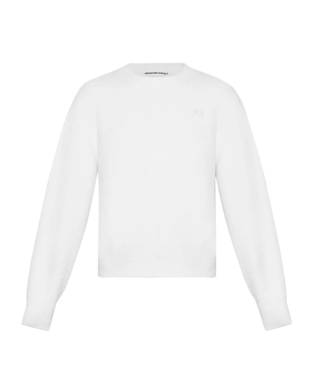 Alexander Wang White Logo-Embroidery Jumper