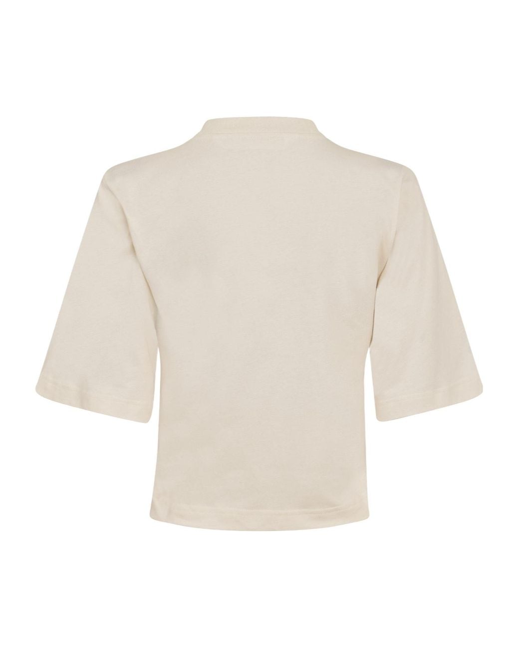 Palm Angels White Mockneck Cropped Top