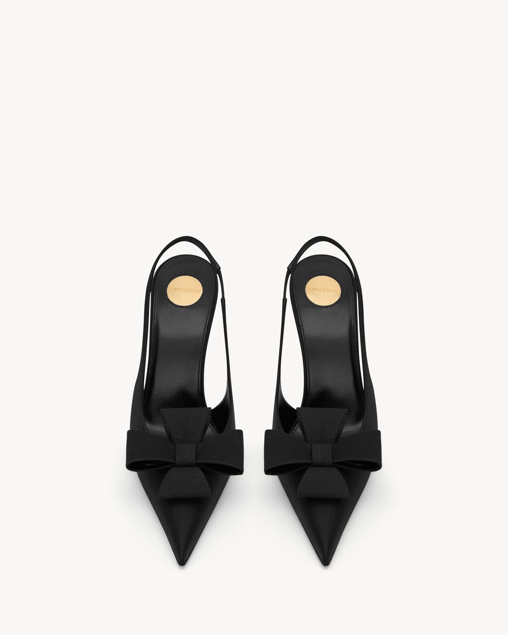 Saint Laurent White Tea Slingback Pumps
