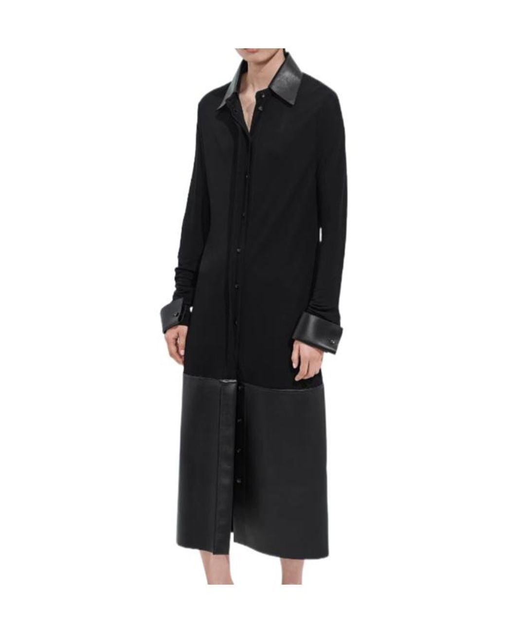 Bottega Veneta Black Crepe Viscose Jersey Dress