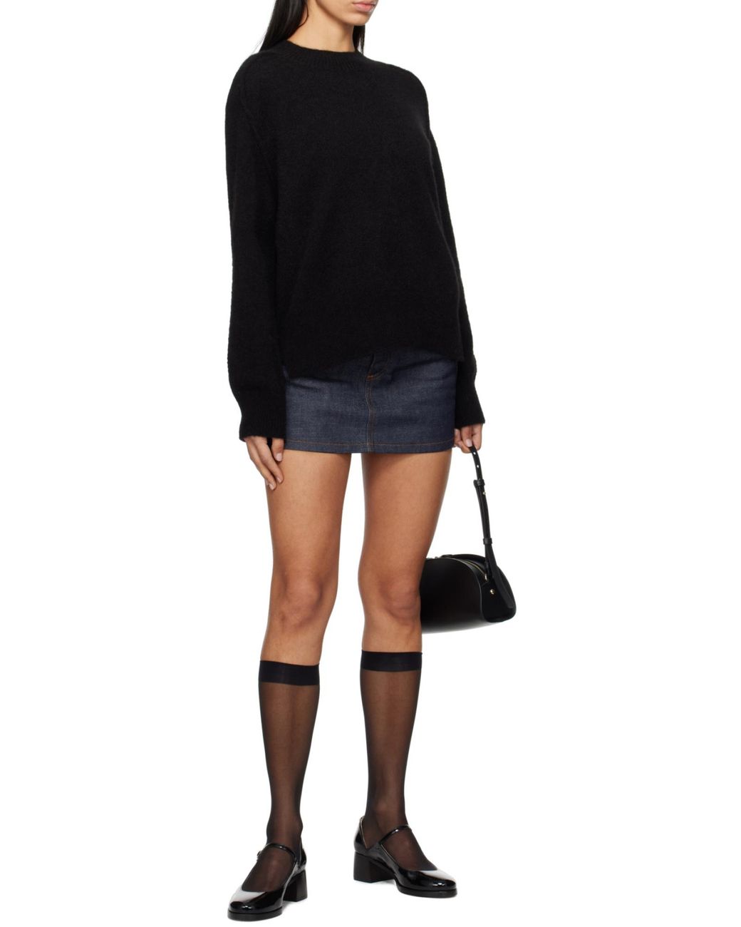 A.P.C. Black Demi-Lune Shoulder Bag