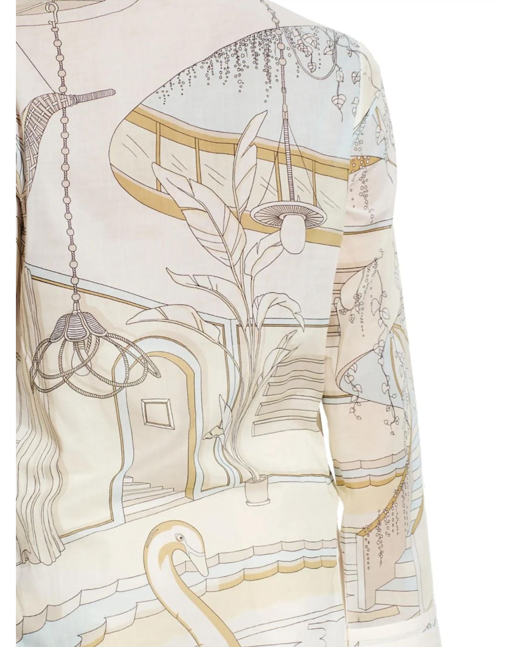 Tory Burch White Printed Tory Tunic