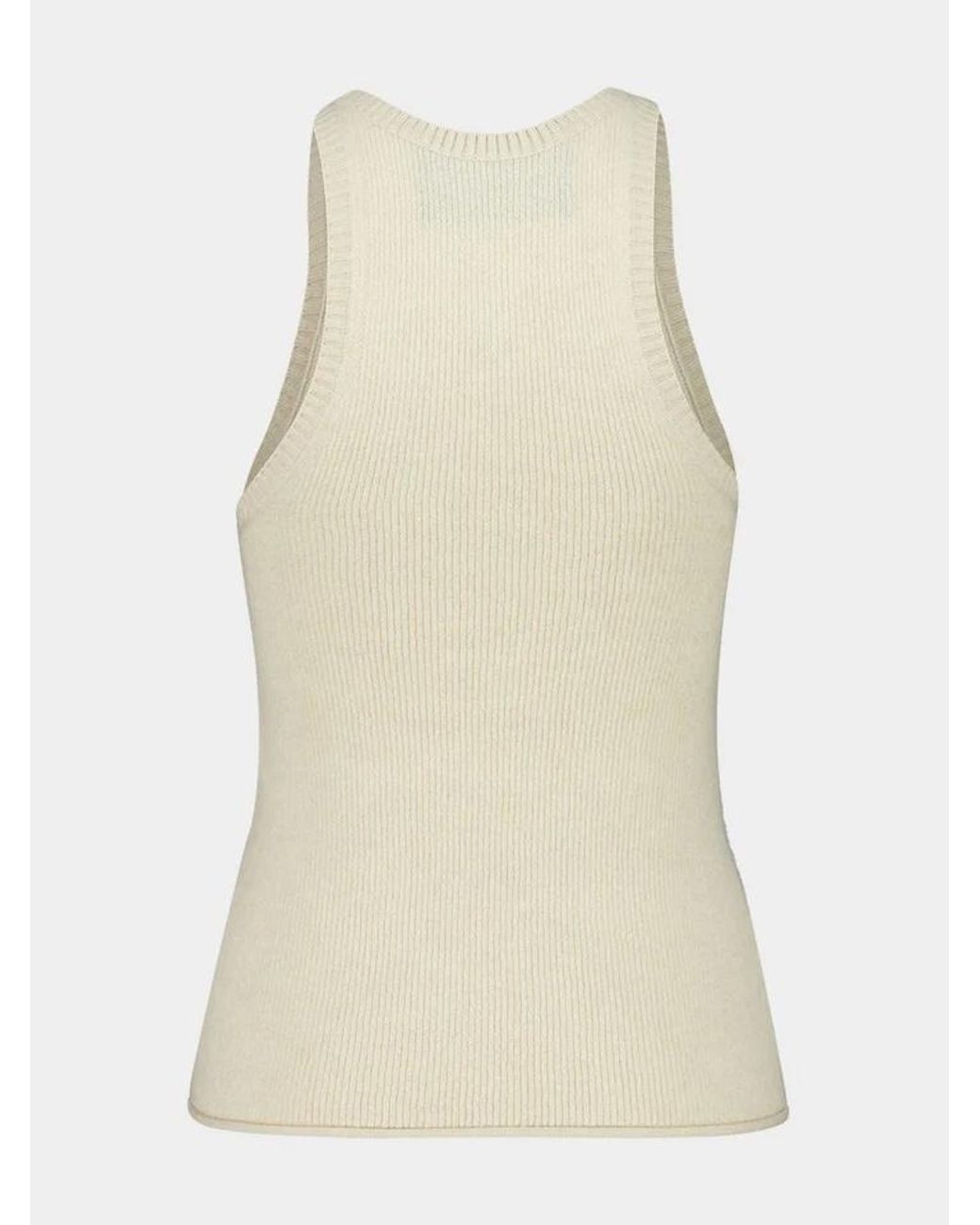 Alanui Natural Ribbed Tank Top