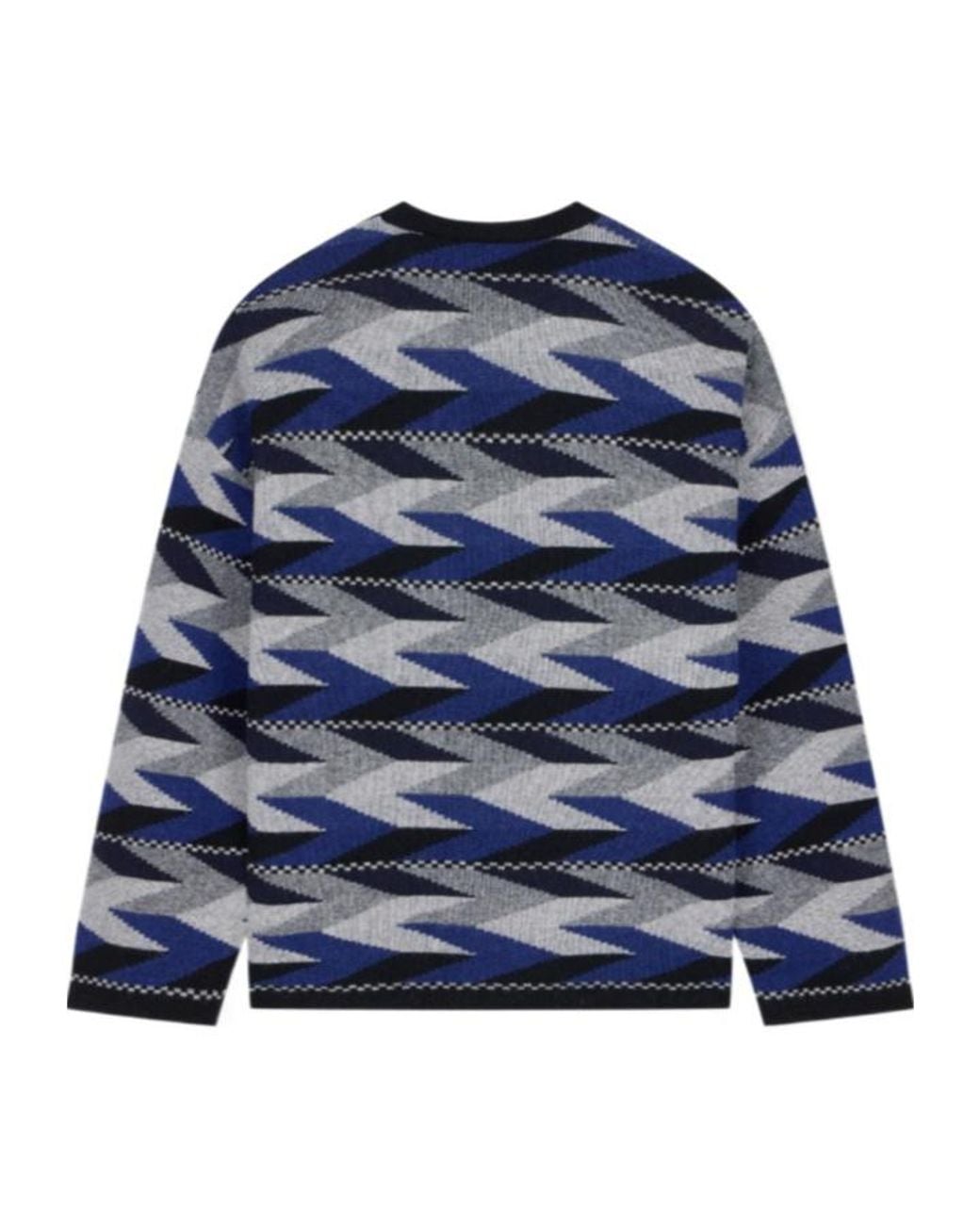 Emporio Armani Blue Long-Sleeved Crewneck Jumper