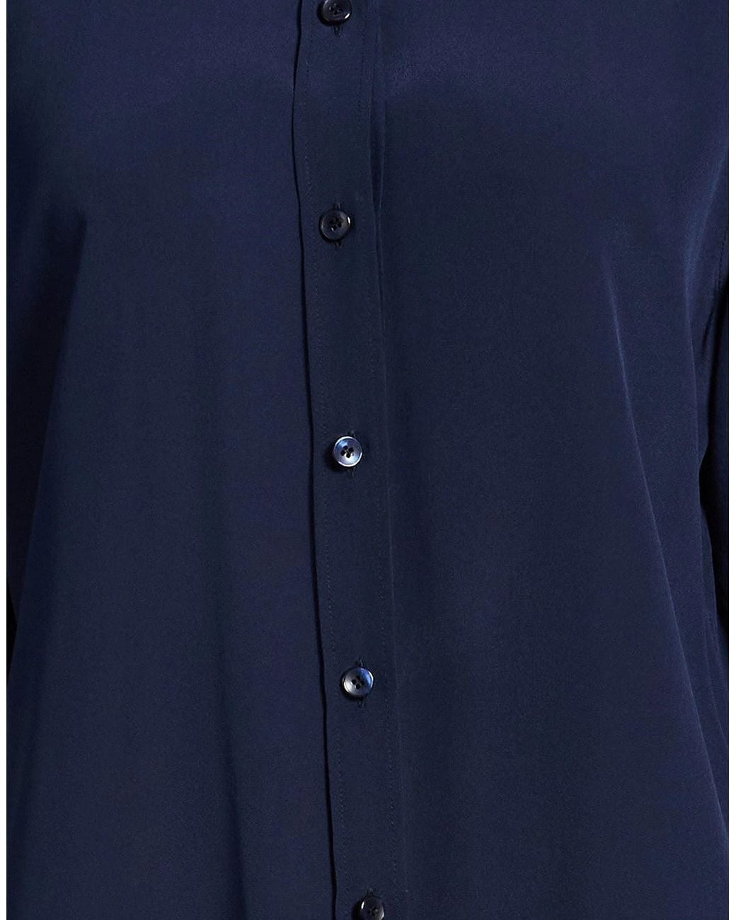Dolce & Gabbana Blue Solid-Colored Chiffon Shirt
