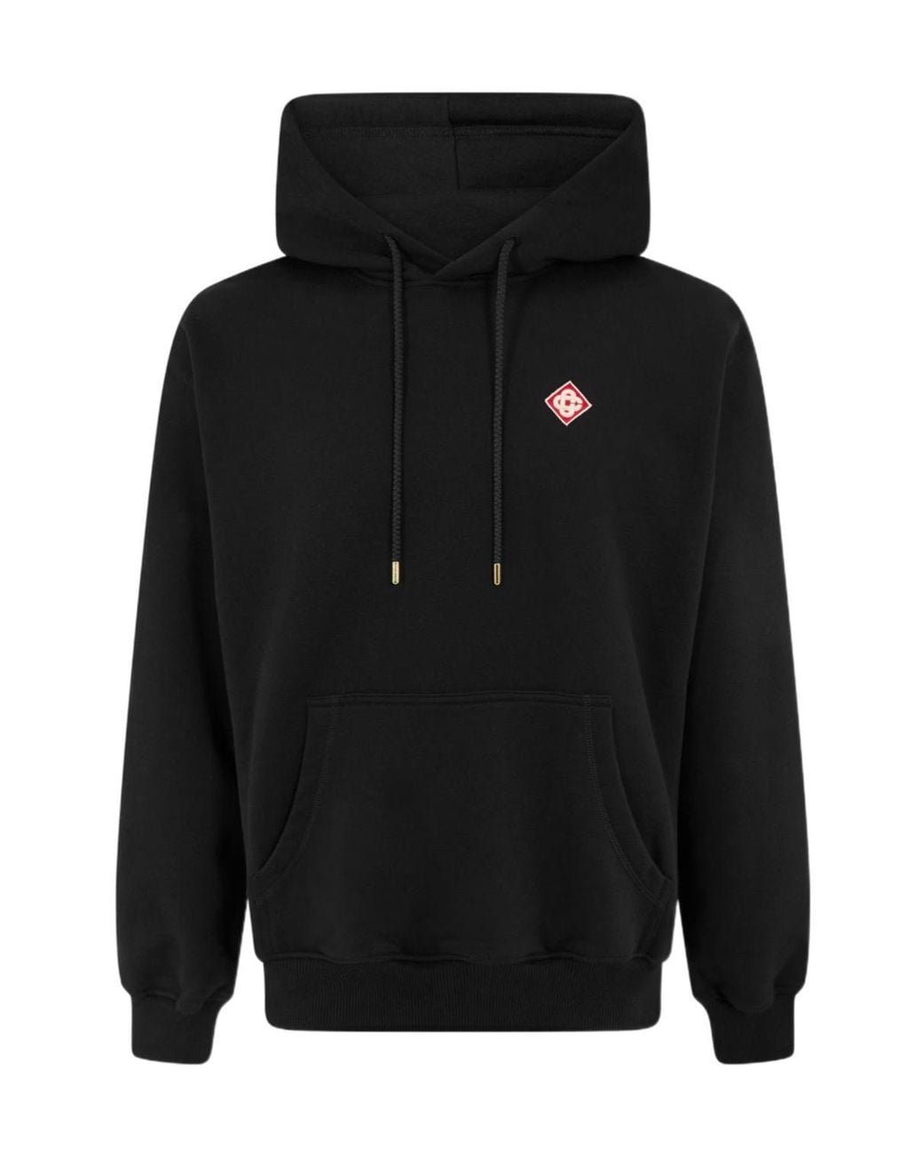 Casablanca Black Logo Appliqué Hoodie for men
