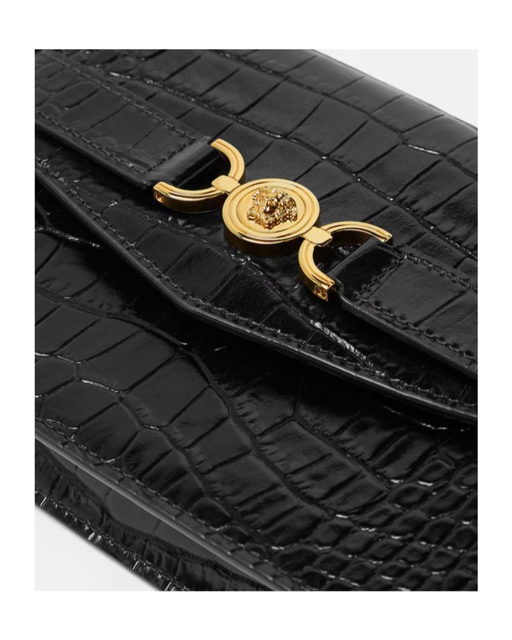 Versace Black Medusa '95 Chain-Linked Clutch Bag