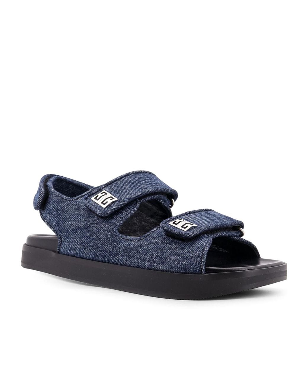Givenchy Blue Logo Detailed Strap Sandals