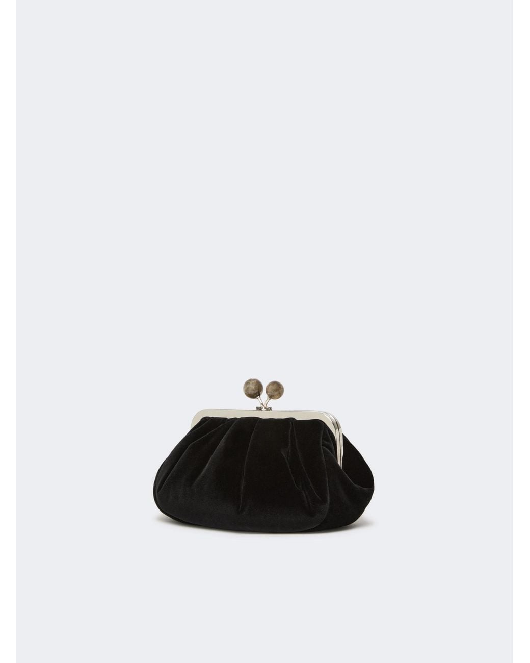 Weekend by Maxmara Black Wkagiochi Velvet Clutch Bag