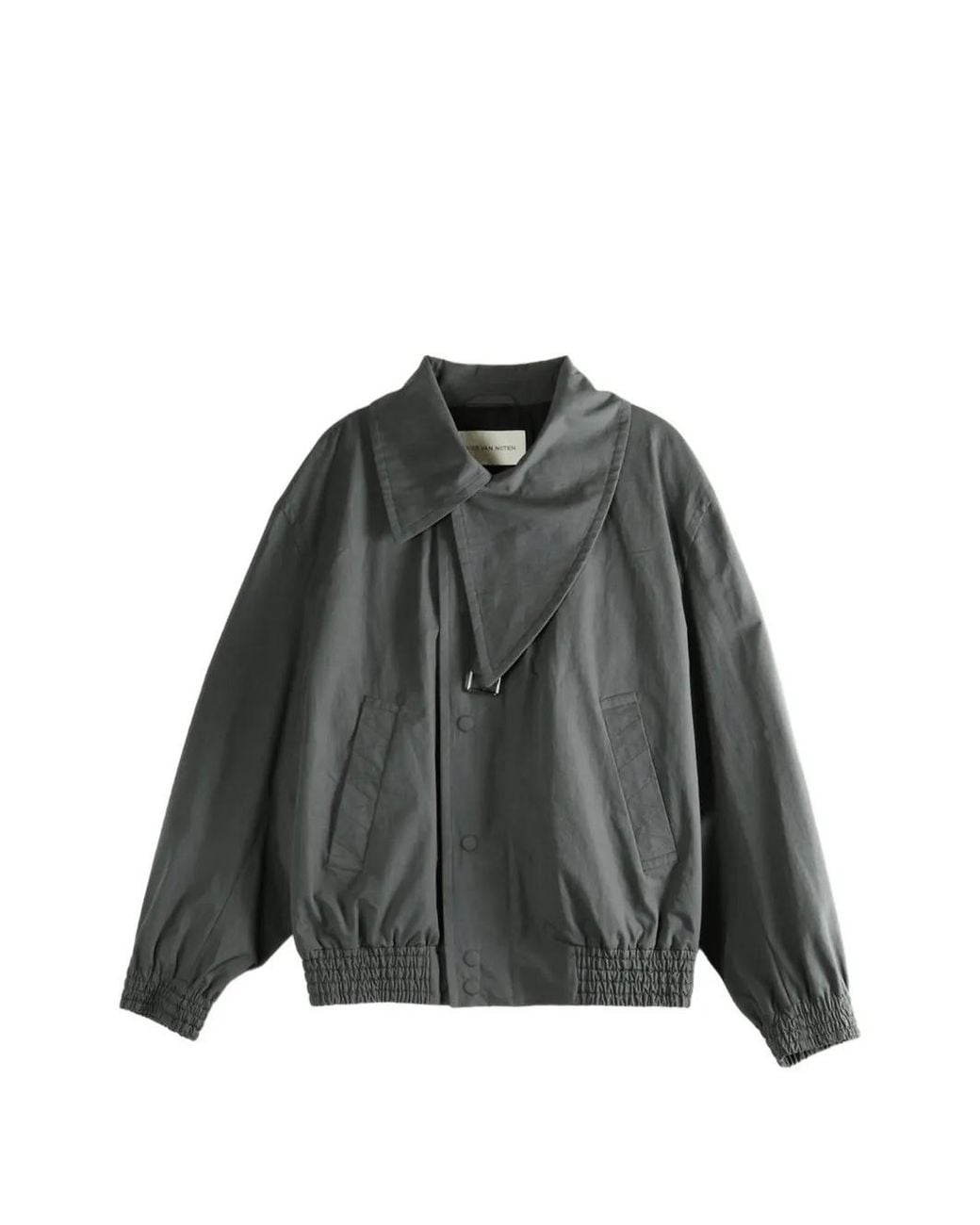Dries Van Noten Gray Buttoned Heavyweight Jacket for men