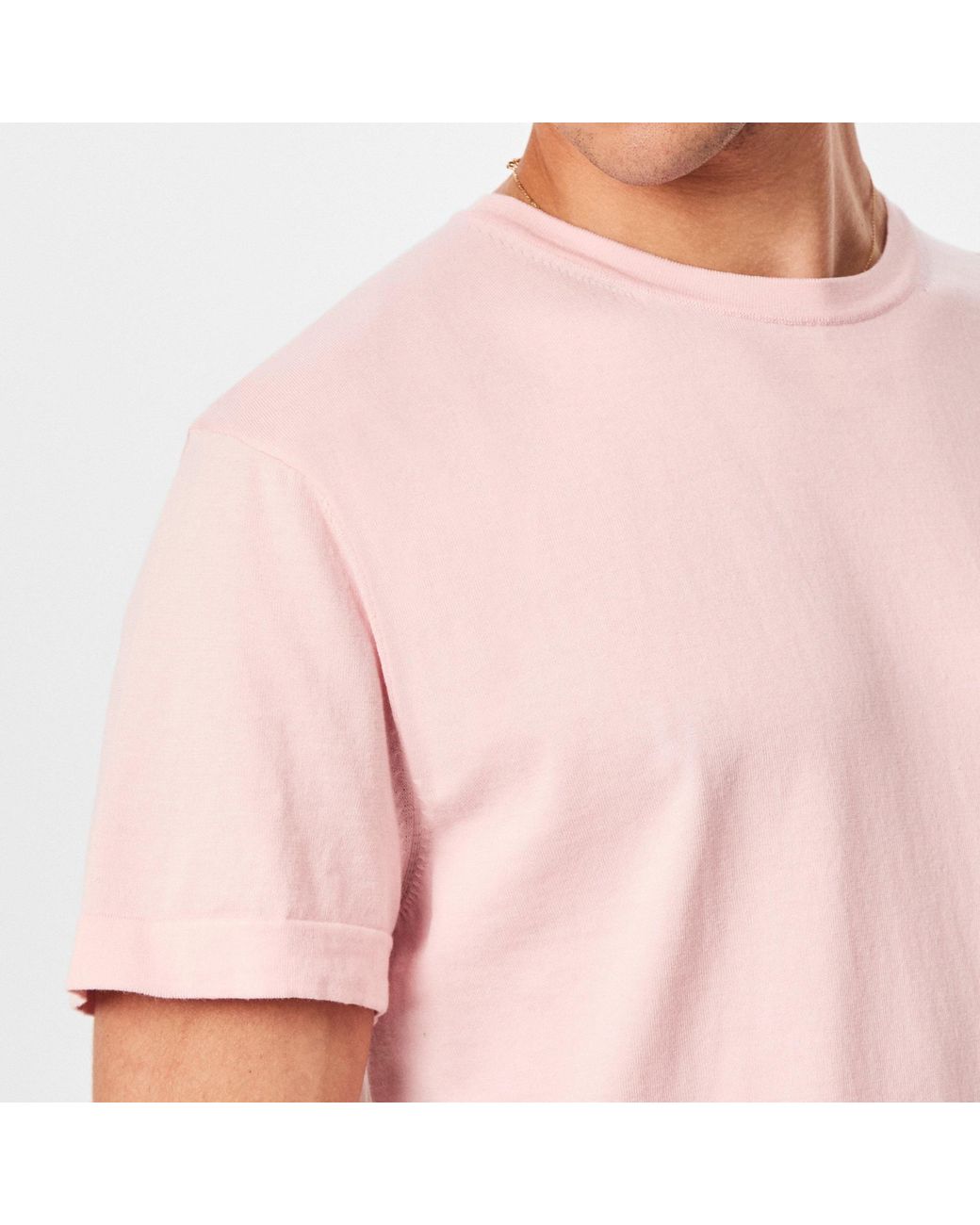 Boss Pink Crew Neck Short-Sleeve T-Shirt for men