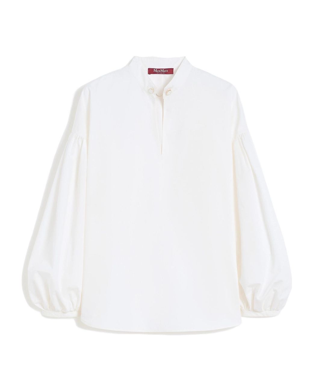 Max Mara White Studio Ginnasta Poplin Embellished Top