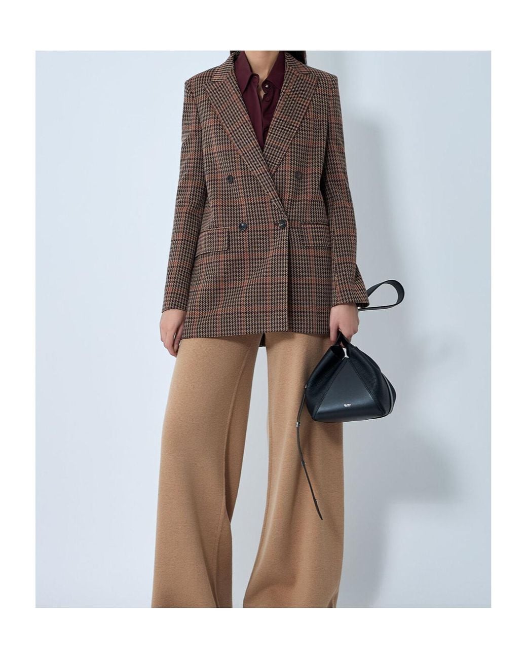 Max Mara Brown Guelfo Checked Blazer