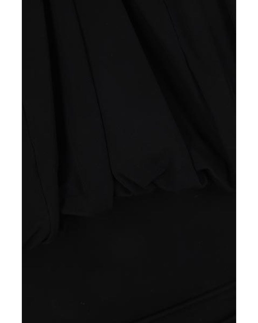 Saint Laurent Black Draped Detail Dress