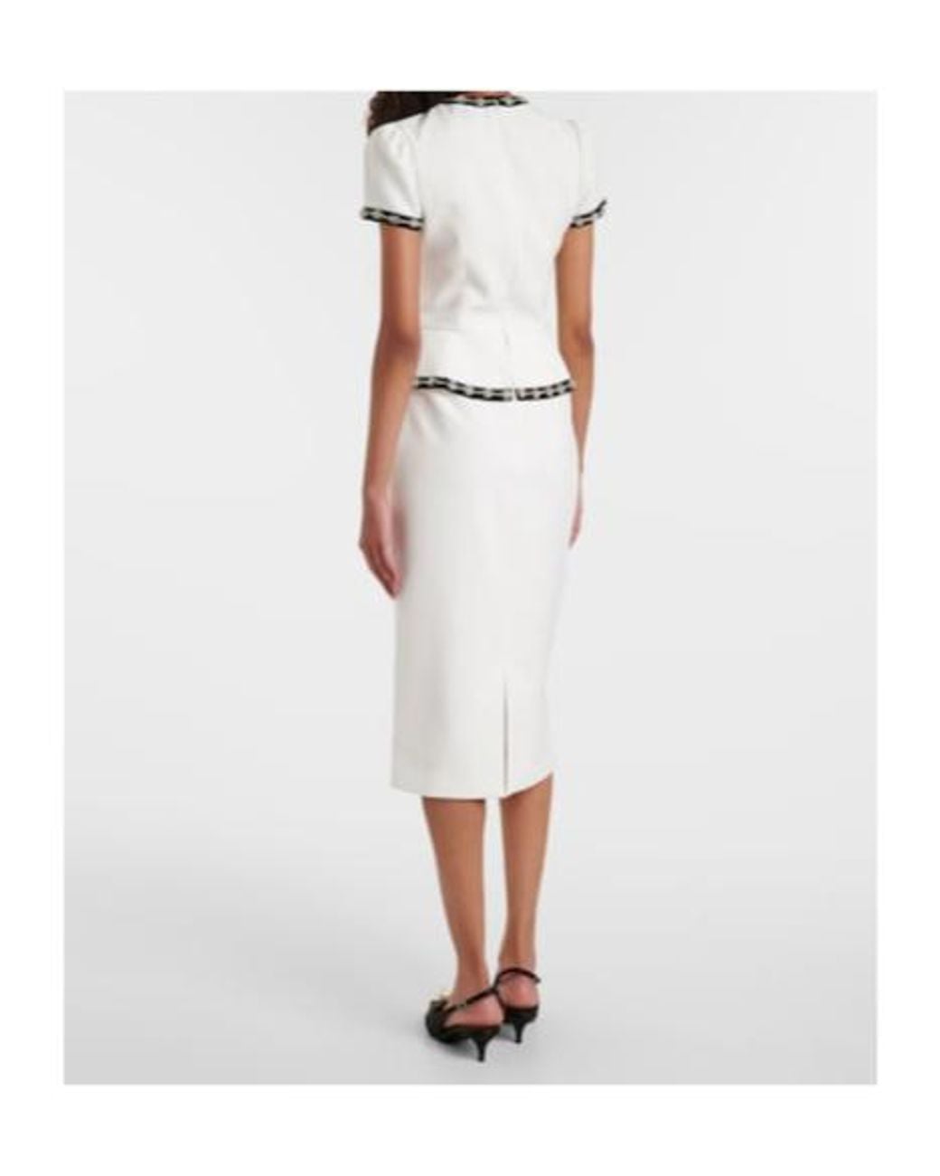 Jenny Packham White Bisou Crystal-Embellished Midi Dress