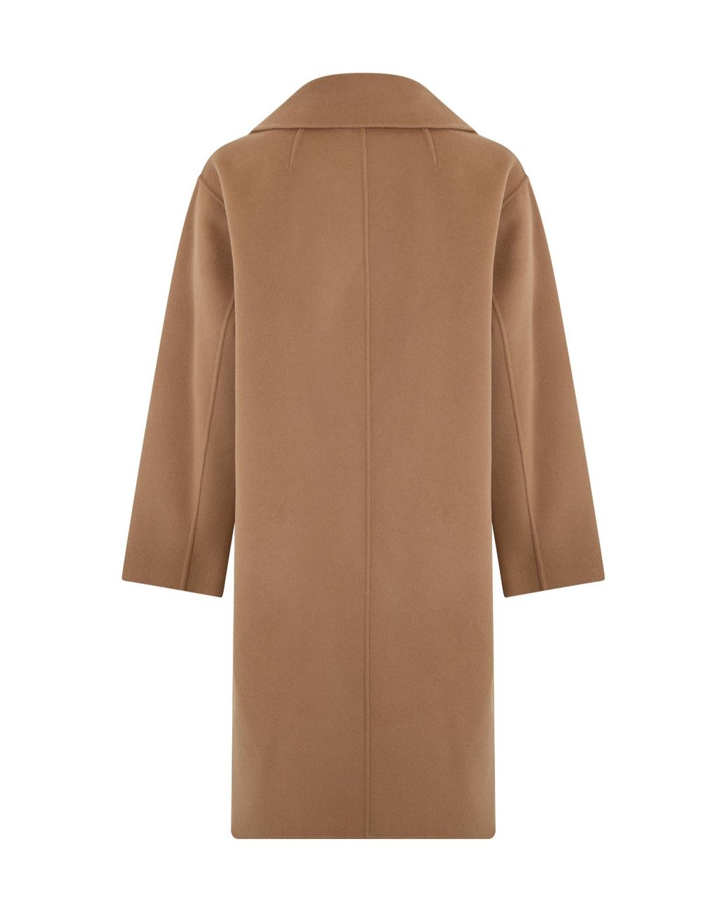 Max Mara Natural Virgin Wool Double Breasted Coat