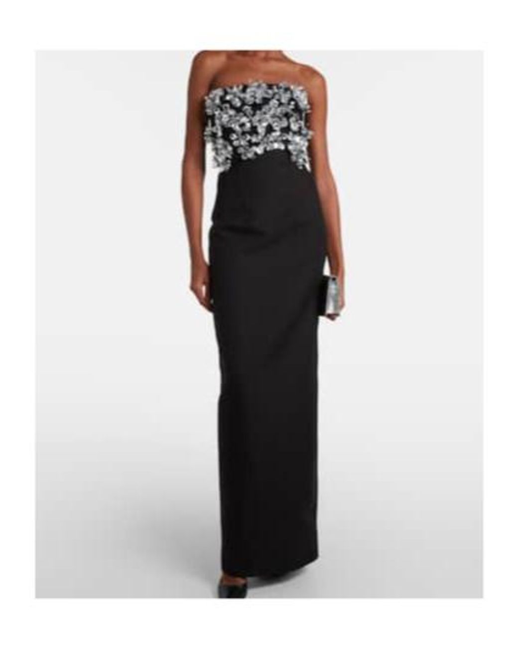 Emilia Wickstead Black Laelia Floral Embellished Gown