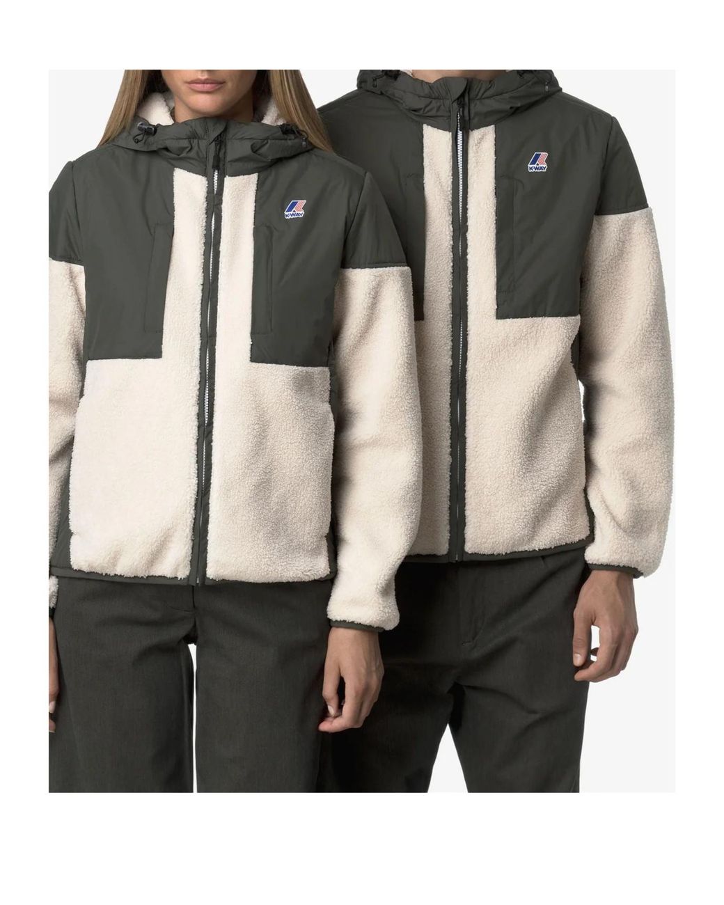 K-Way Multicolor Samson 4.0 Teddy Hooded Jacket for men