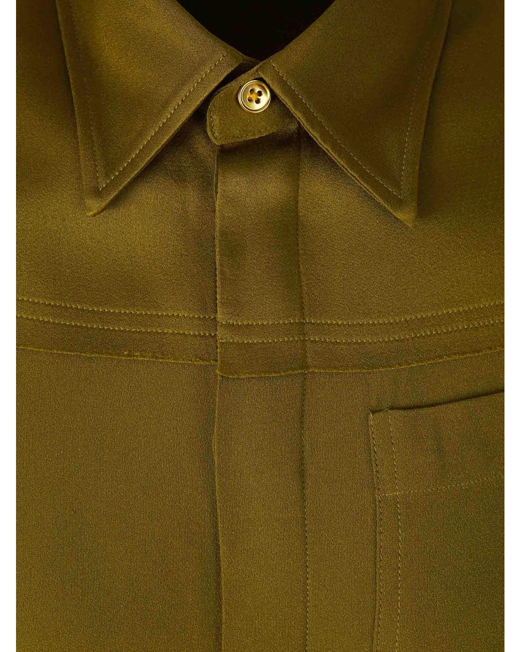 AMI Green Buttoned Sleeveless Shirt