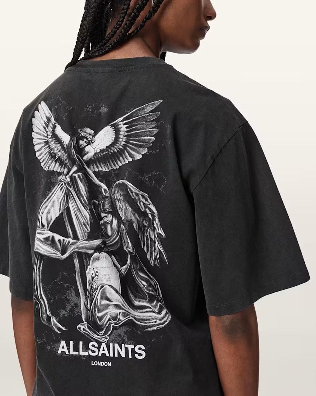 AllSaints Black Short-Sleeved T-Shirt
