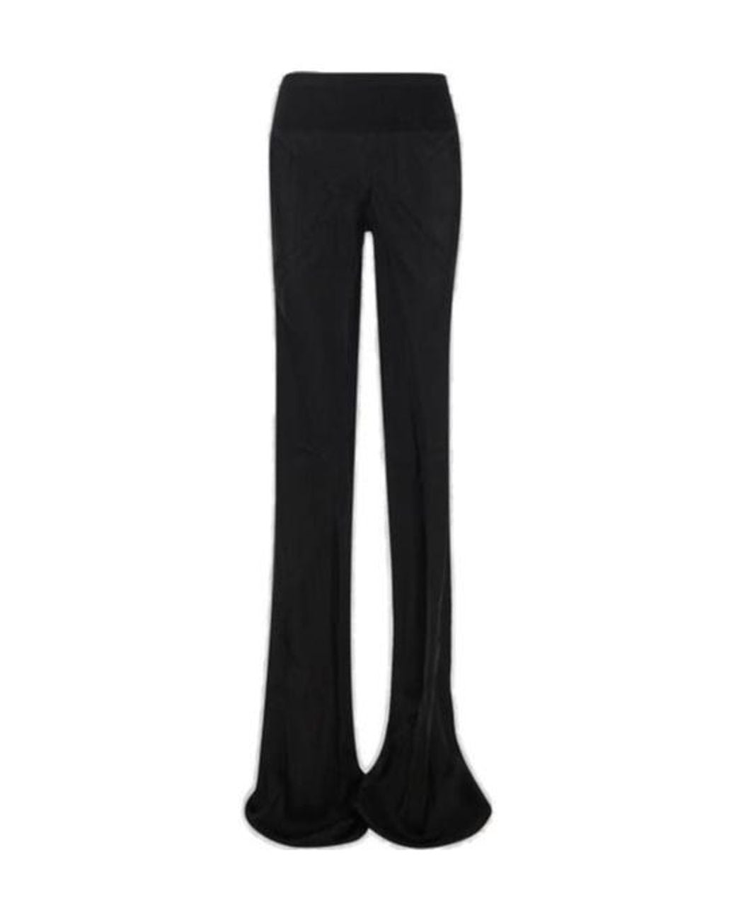 Rick Owens Black Flared Leg Trousers