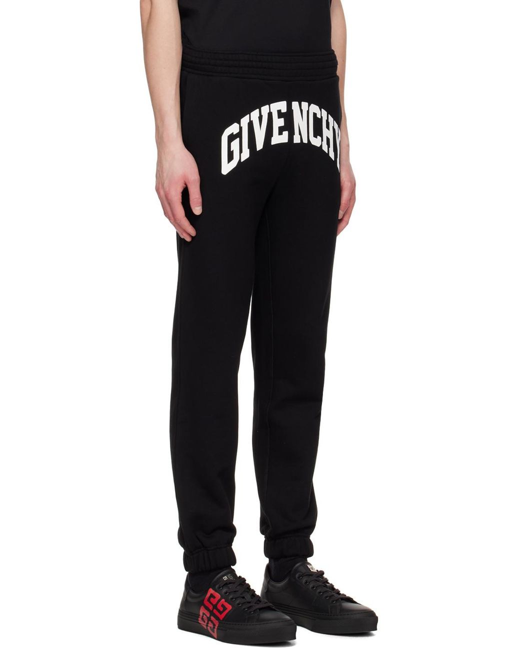 Givenchy Black Logo Printed Joggers for men