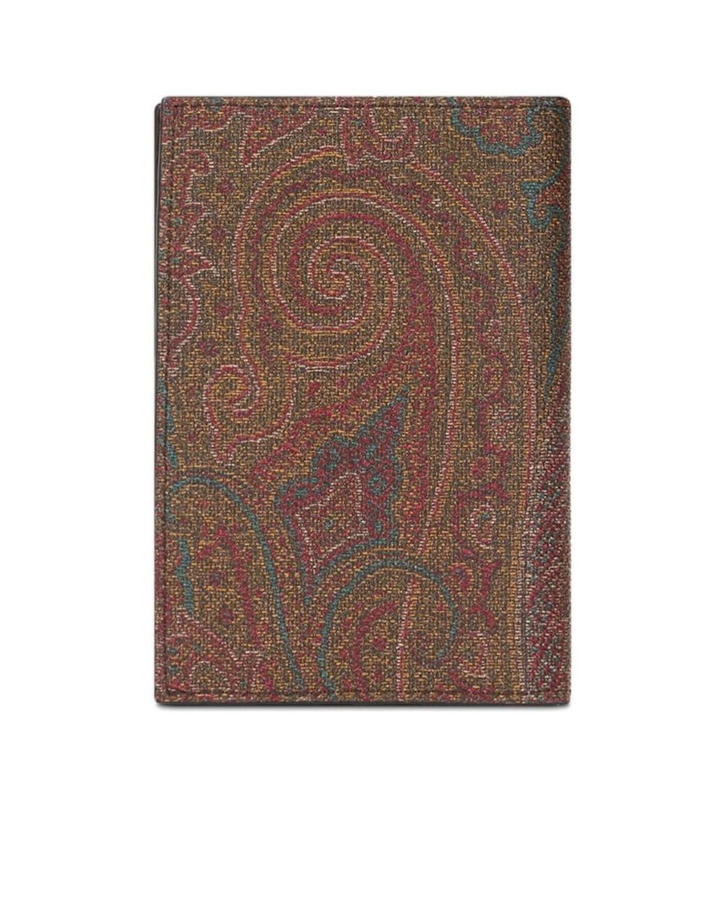 Etro Brown Arnica Passport Case for men