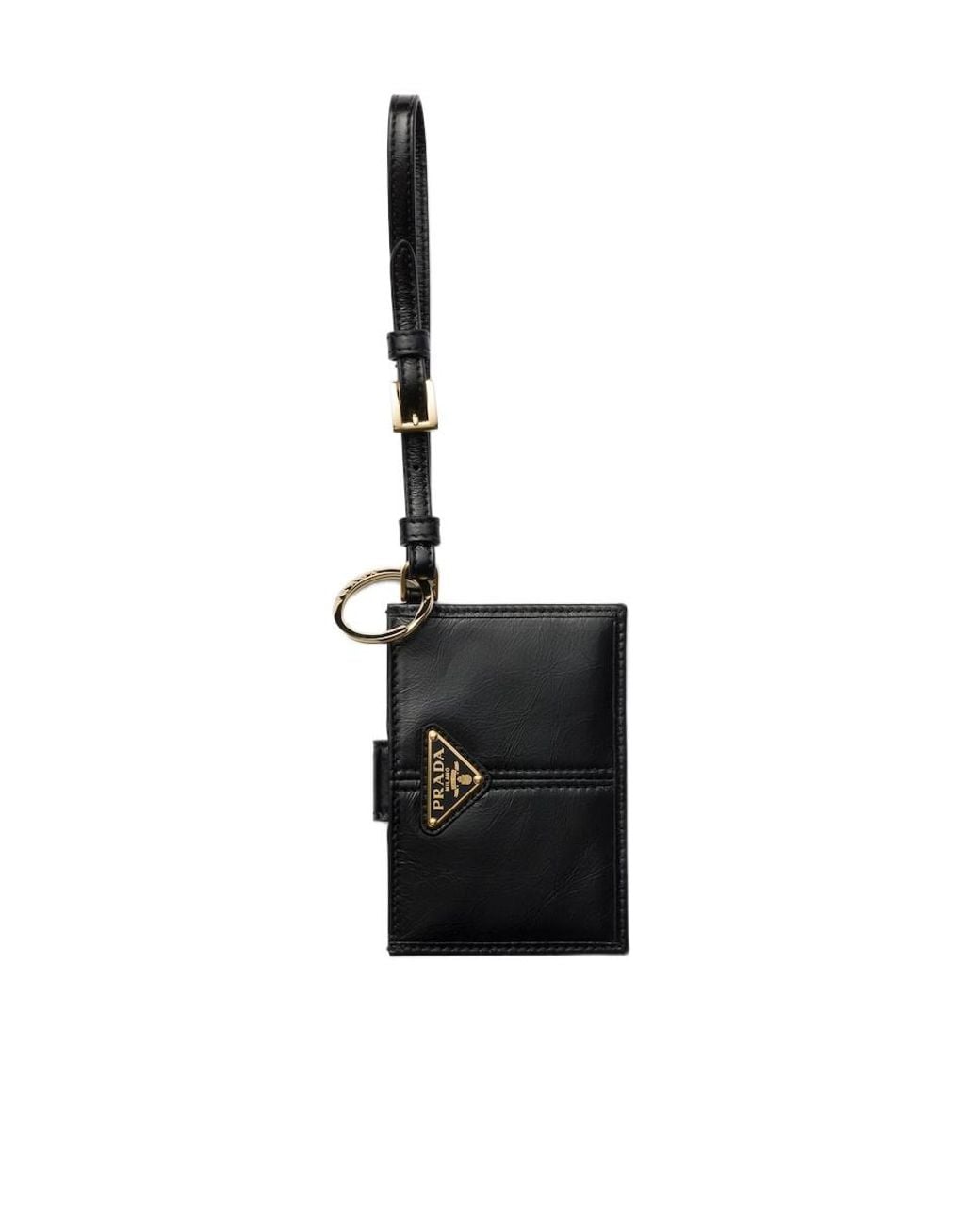 Prada White Leather Card Holder