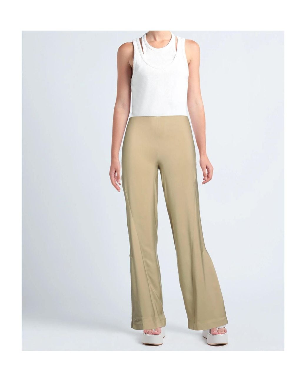 Jacquemus Natural High-Waisted Casual Pants