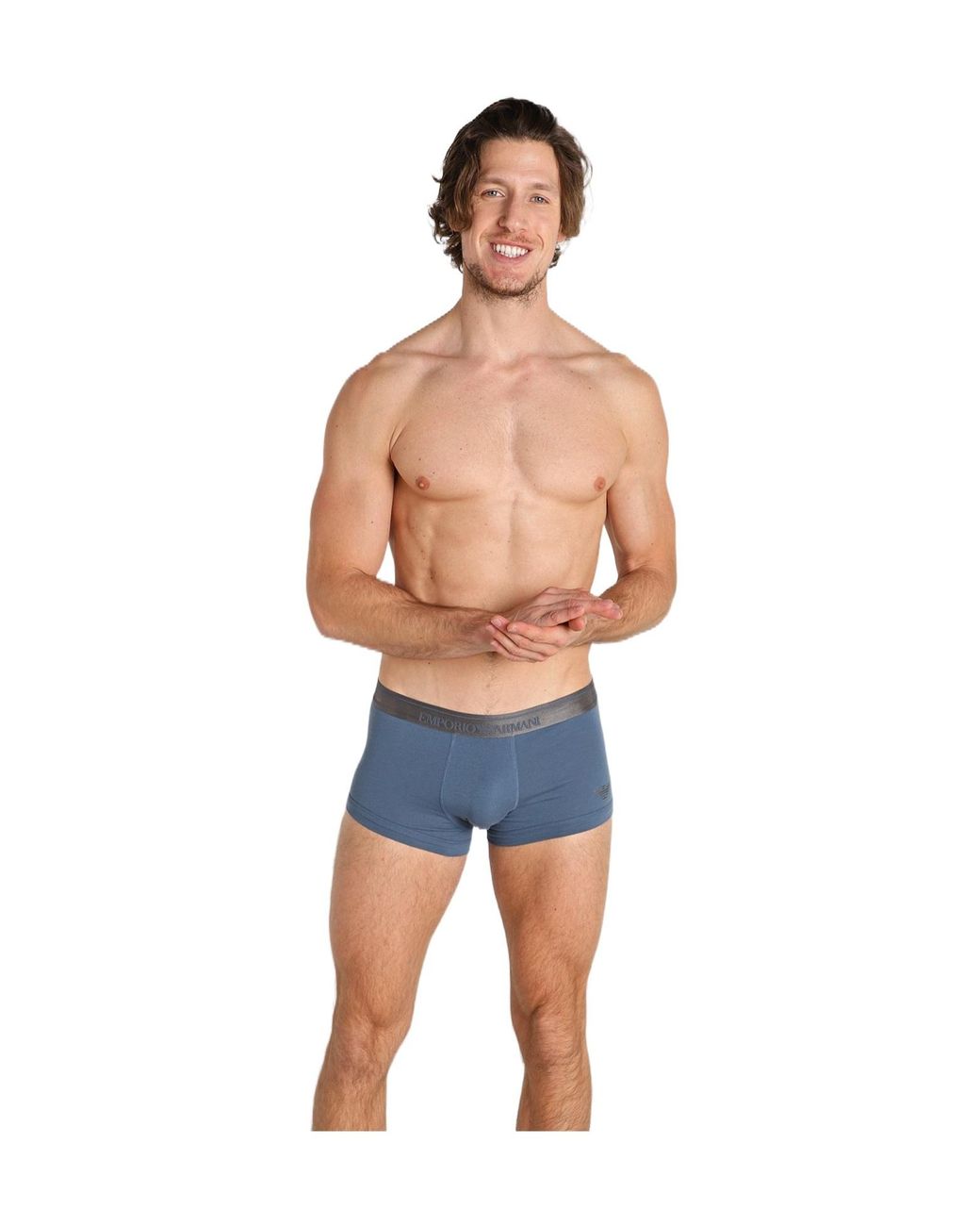 Emporio Armani Blue Elastic Waist Underwear for men