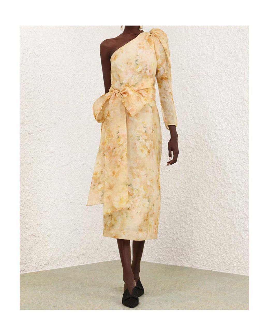 Zimmermann Metallic Crush Midi Dress