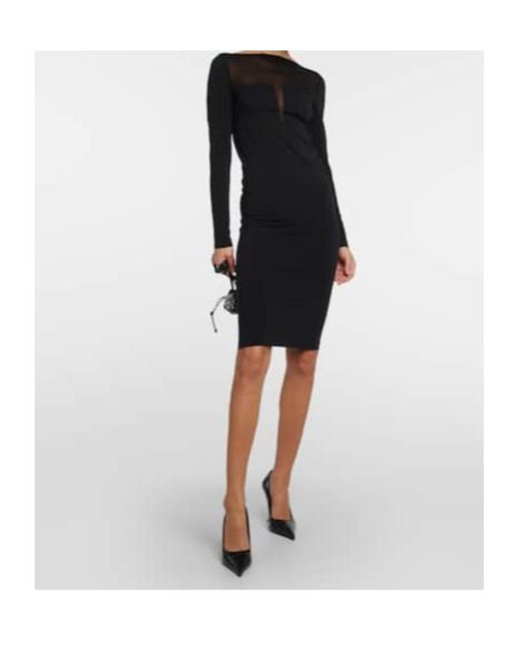 Wolford Black Venus Jersey Midi Dress
