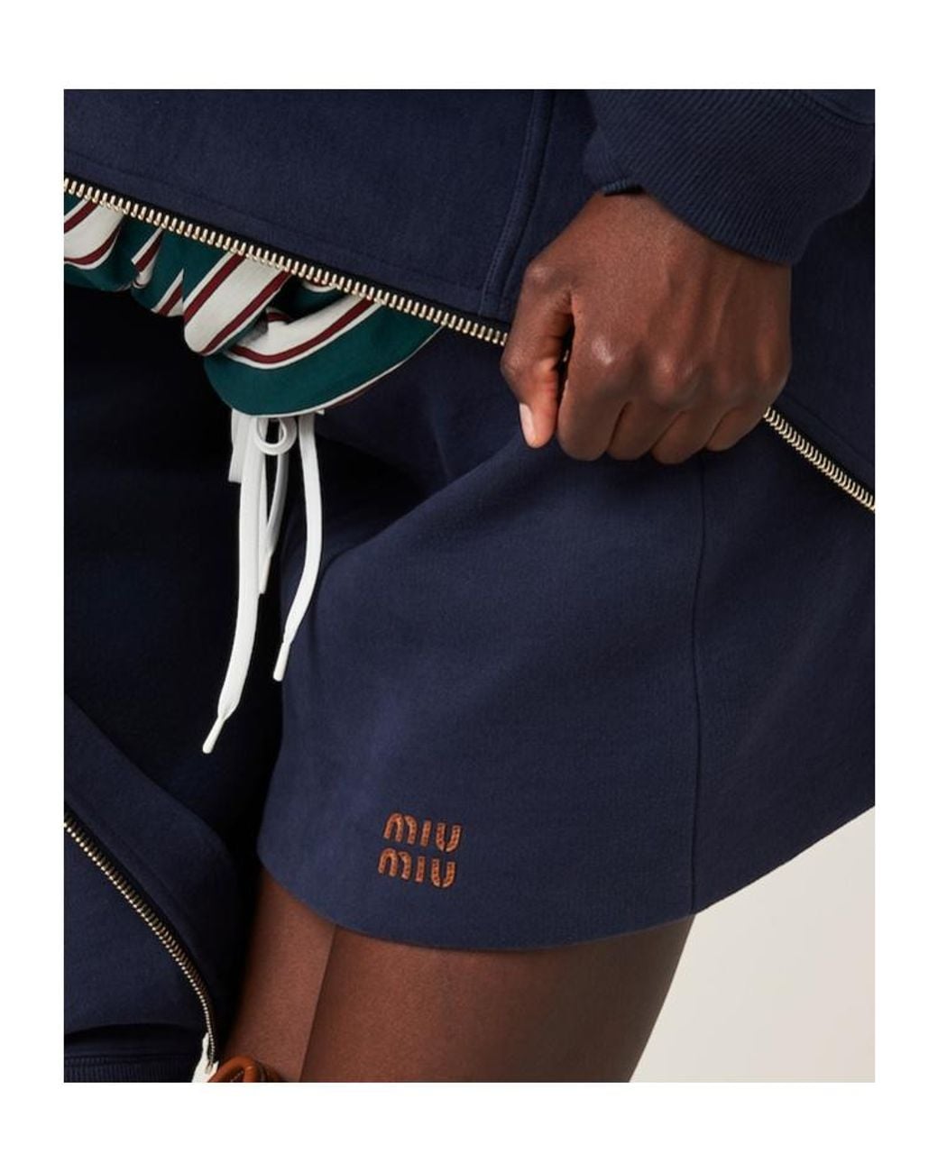 Miu Miu Blue Mini Skirt