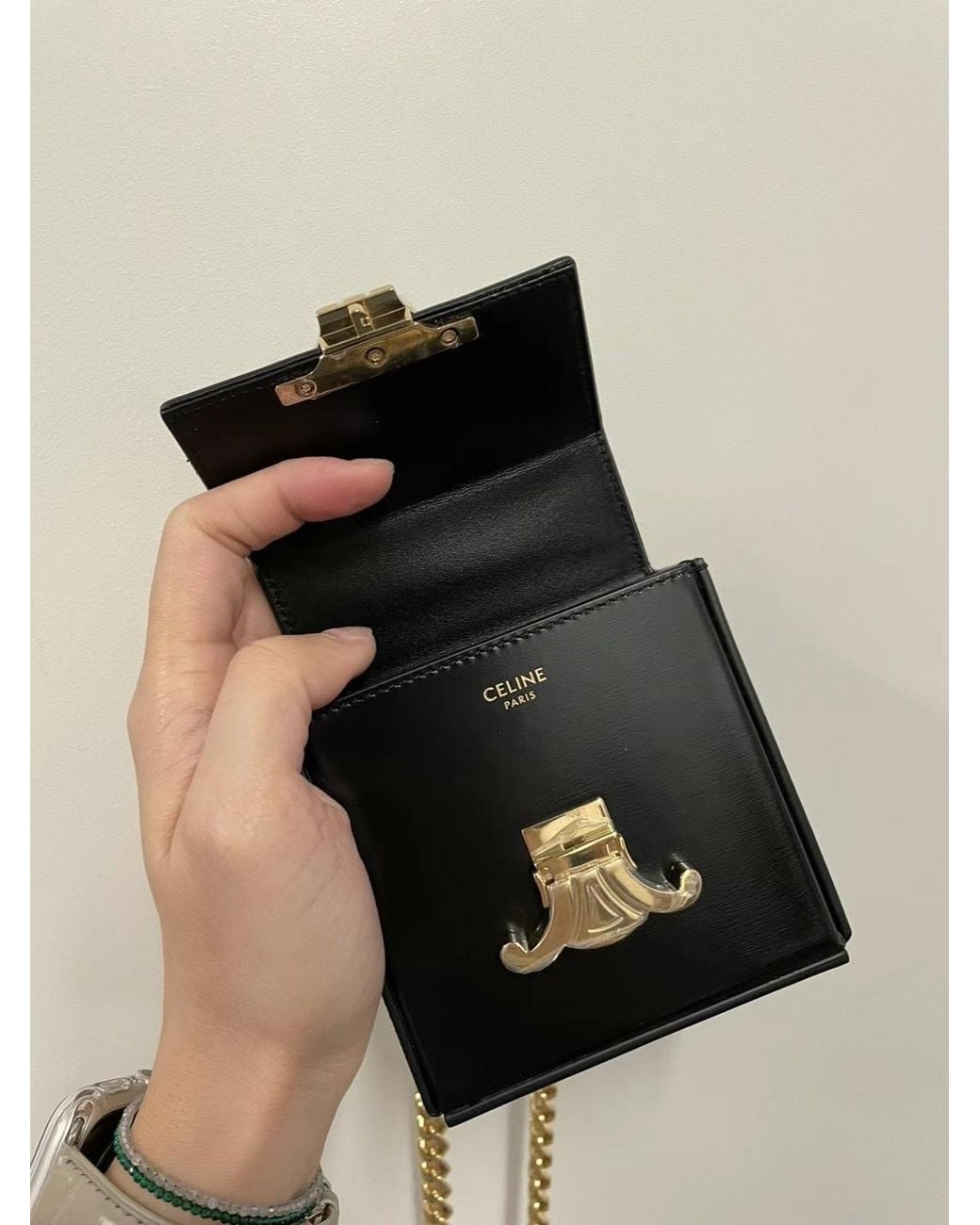 Céline Black Mini Box Triomphe