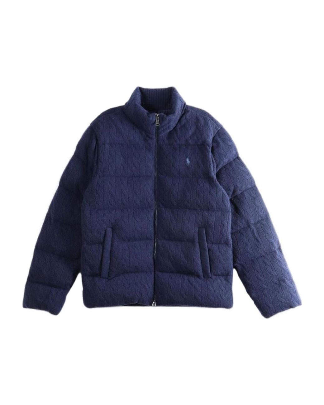 Polo Ralph Lauren Blue Cable-Knit Jumper Jacket for men