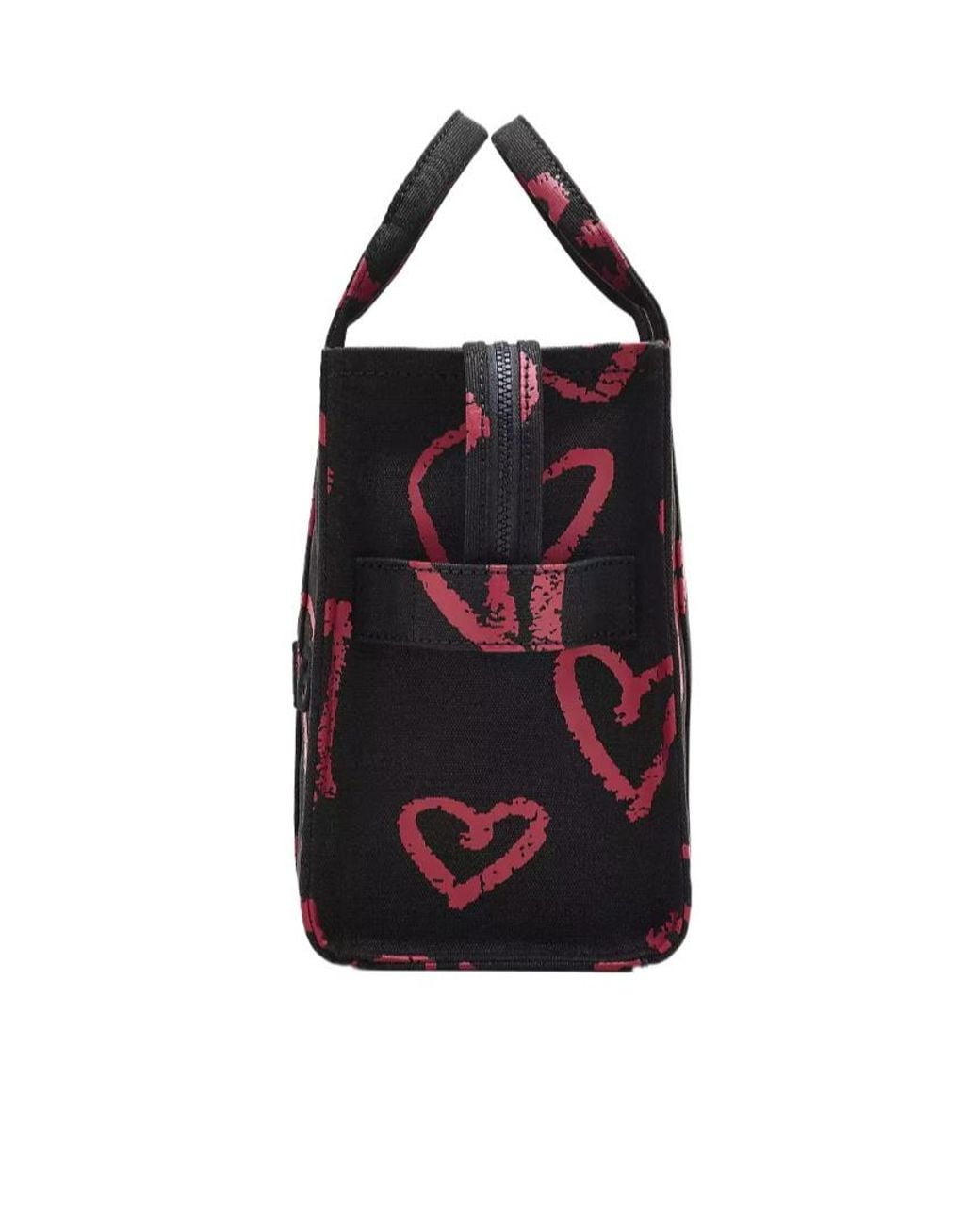 Marc Jacobs Black The Medium Heart Print Tote Bag