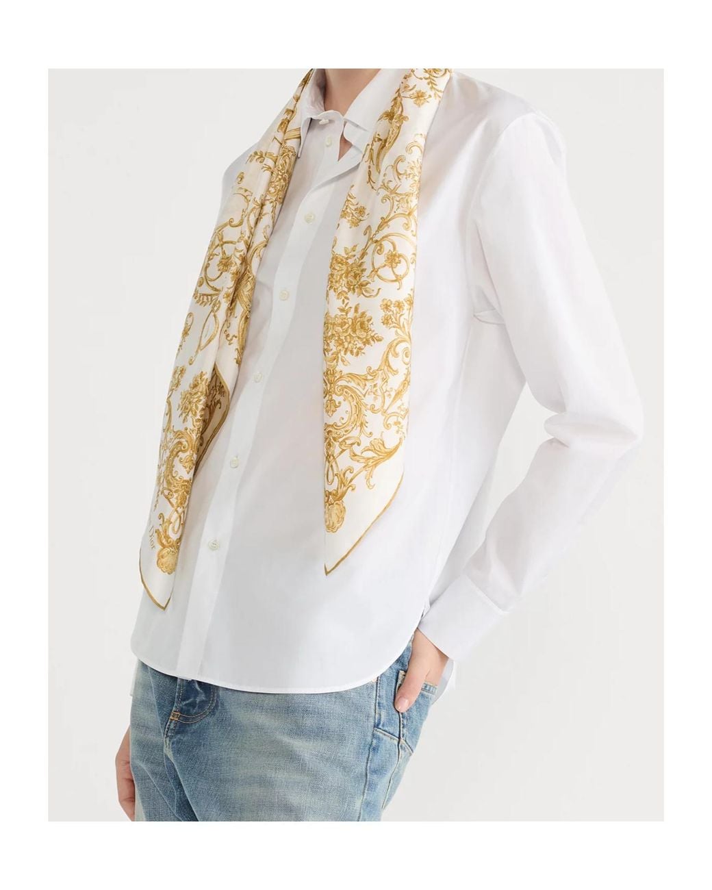 Dior Metallic Esque Butterfly 90 Square Scarf