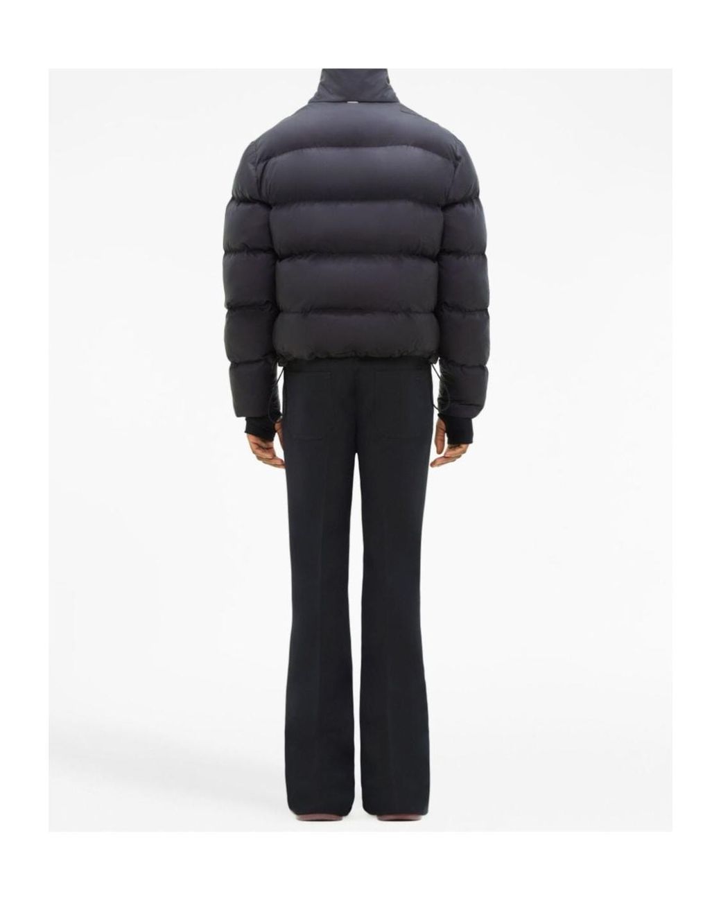 Courreges Gray Courrèges Logo Embroidered Puffer Jacket for men