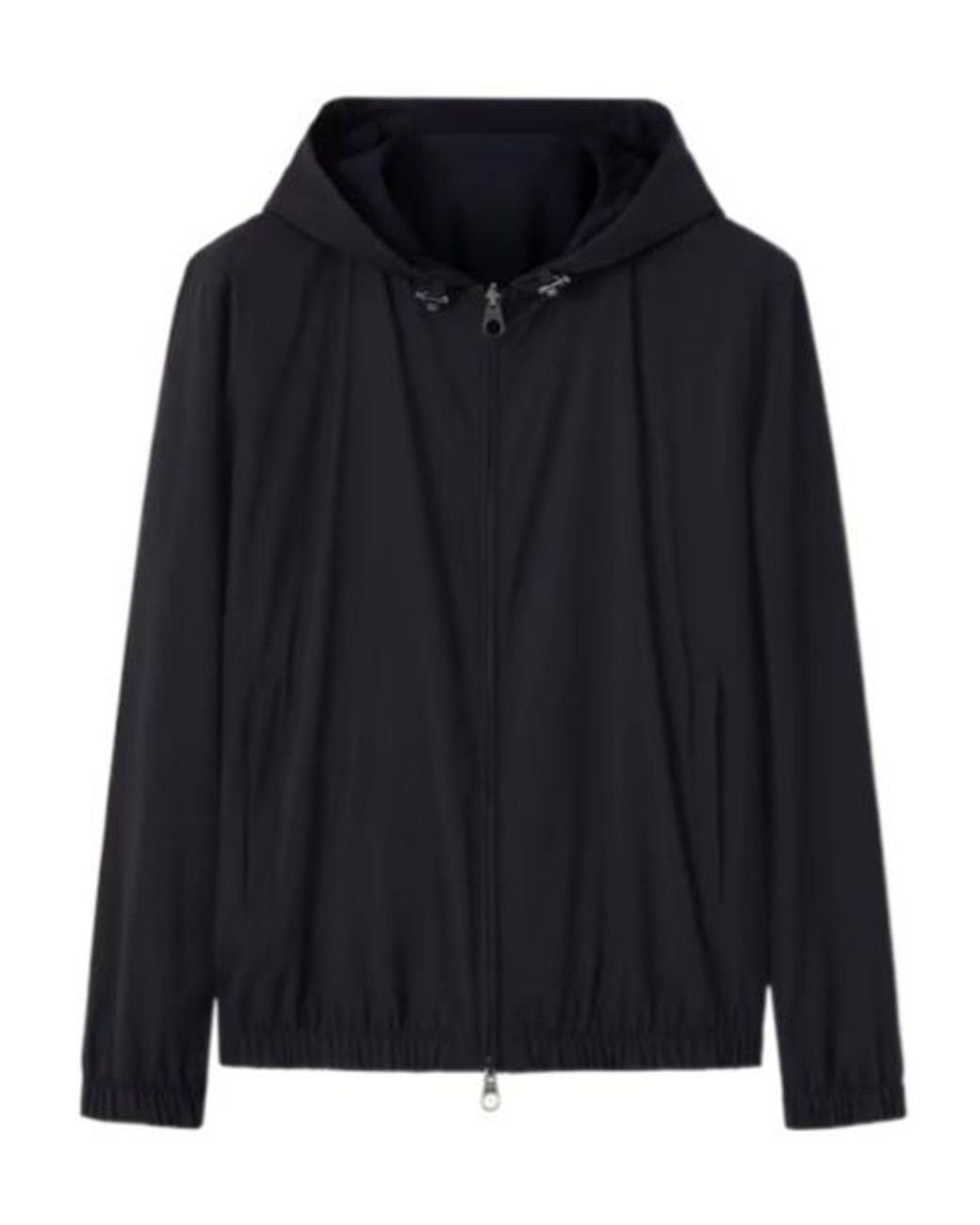 Loro Piana Black Long-Sleeve Zip-Up Jacket for men