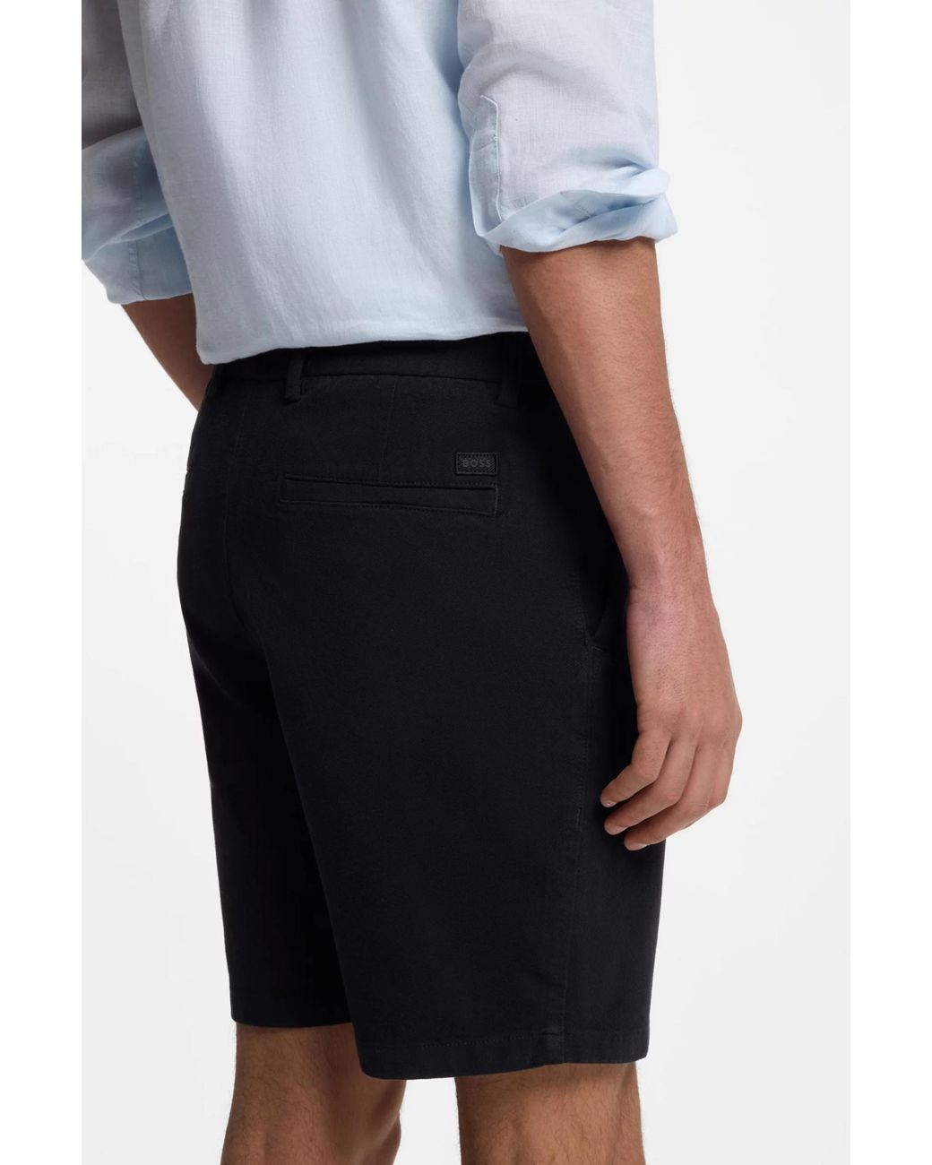 Boss Blue Kane Logo-Detail Chino Shorts for men