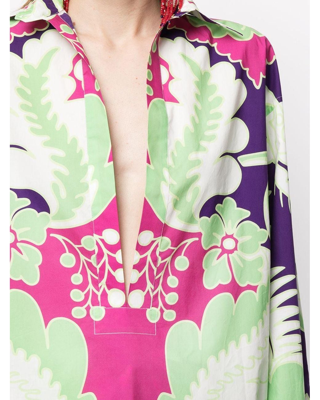 Valentino Pink Printed Poplin Shirt
