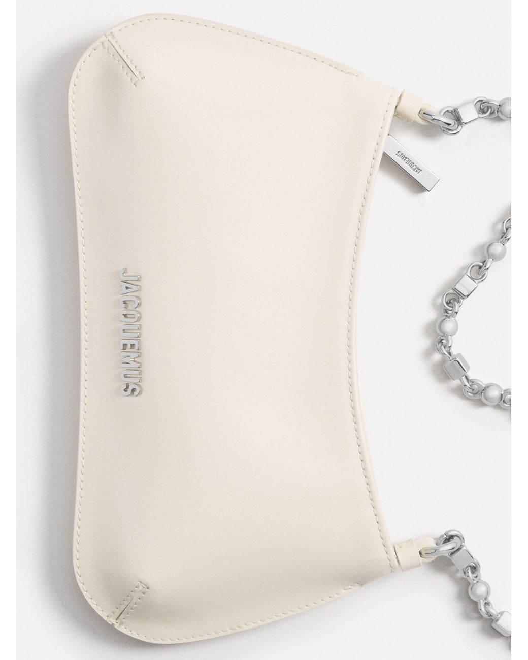 Jacquemus White Bisou Chain Shoulder Bag