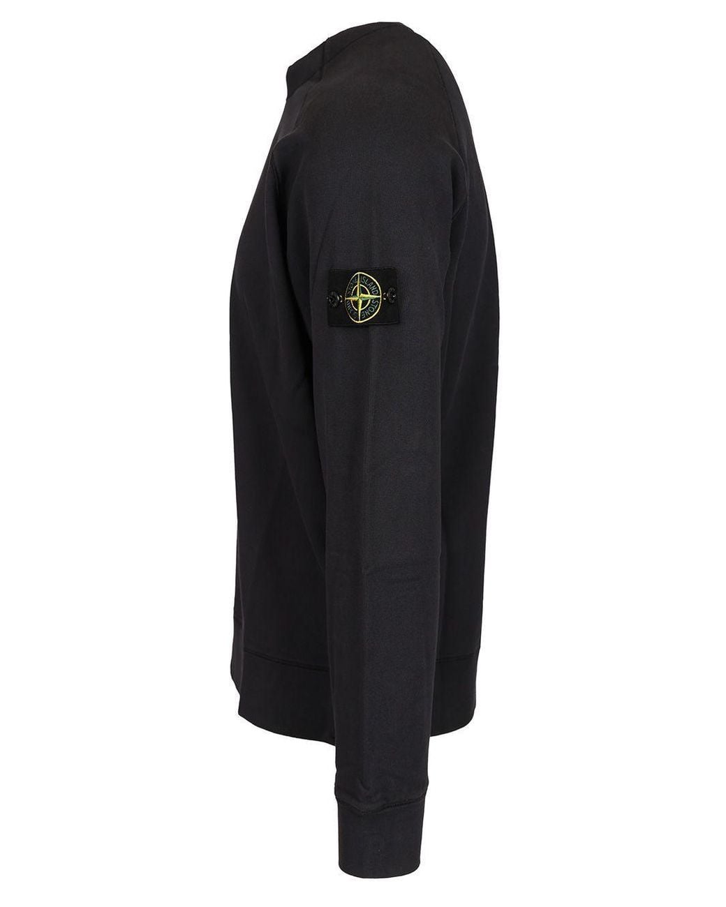 Stone Island Blue Compass Patch Crewneck Sweatshirt for men