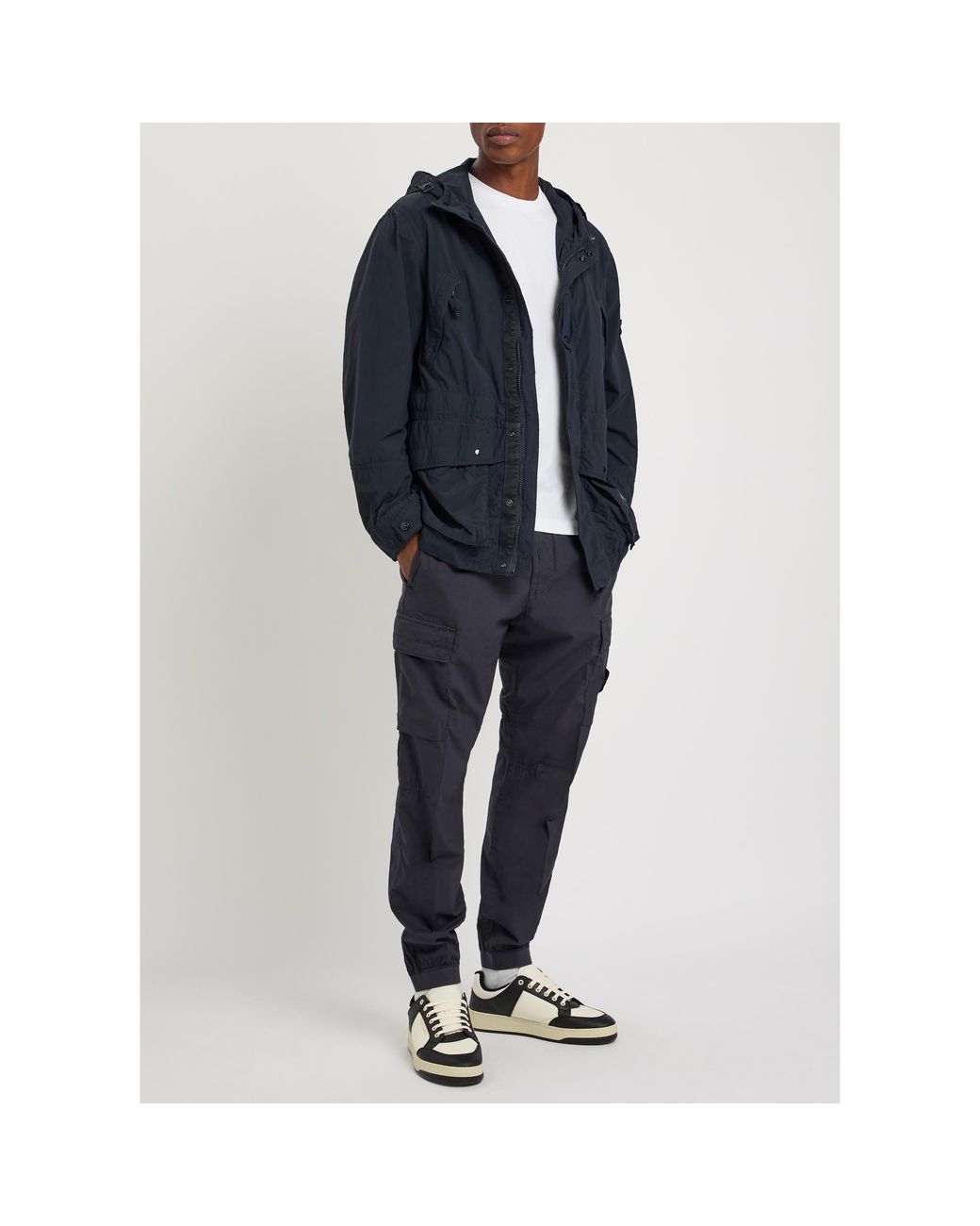 Stone Island Blue Drawstring Workwear Tapered Pants for men