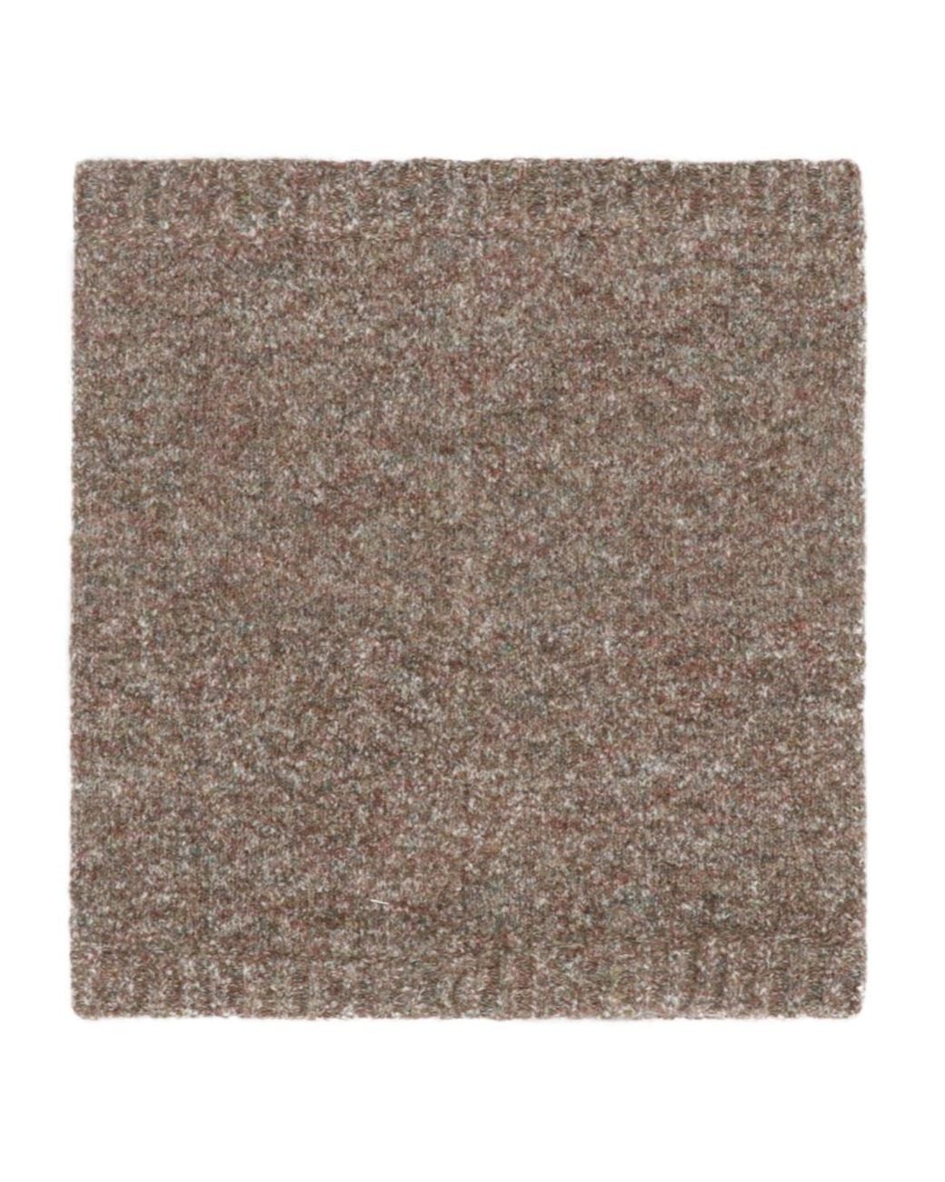 RANRA Brown Ribbed Knit Neck Warmer for men